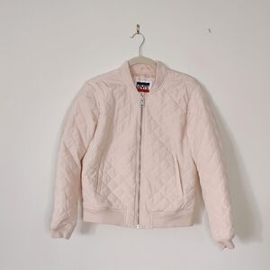 Levi's Pink Quilted Bomber Jacket Size M